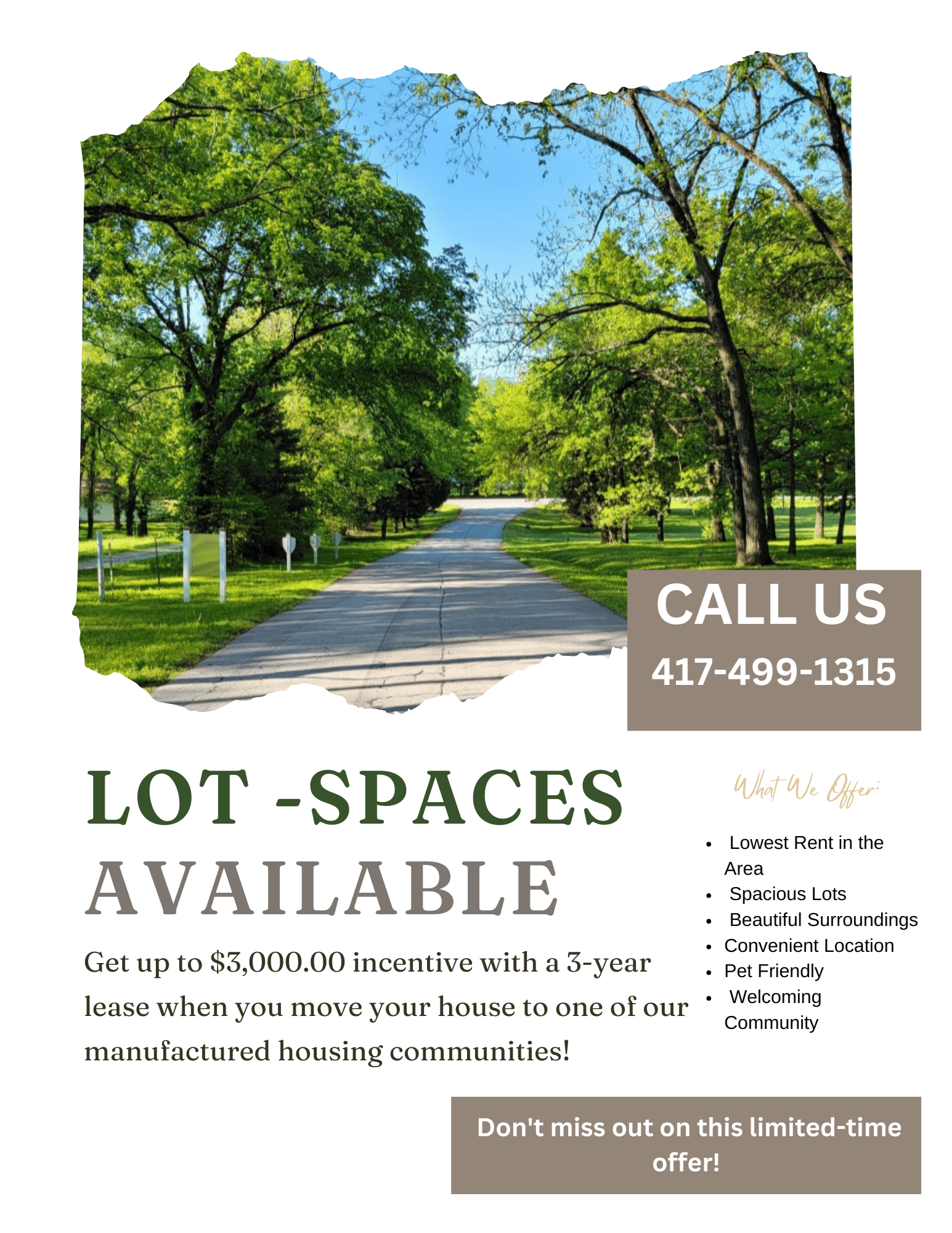 Lot for mobile home